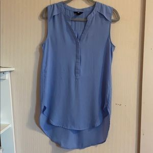 Light Blue Chiffon Sleeveless Top